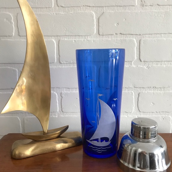 Magnifique Shaker en verre bleu cobalt.  HAzel-Atlas 1930 - Picture 2 of 5